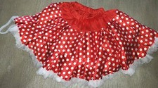 MINNIE MOUSE POLKA DOT FULL SKIRT girls size LARGE ruffle trim HALLOWEEN COSTUME