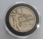 Antiqued High Relief Thick Robin Hood Piedfort Coin 2 Troy Oz .999 Silver Round