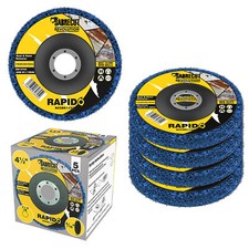 5 x SabreCut 115mm 4.5" Poly Strip Wheel Discs Paint Rust Removal for Grinders