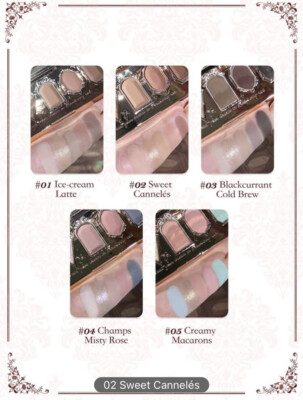 Flower Knows Strawberry Rococo 04 SWEET CANNELÉS Eyeshadow Palette