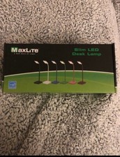 NEW MaxLite Slim LED Desk Lamp with USB Port in Black Finish