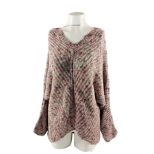 NWT Style&Co Stylish Textured Cozy Sweater MEDIUM(8-10) Pastel Pullover V-neck