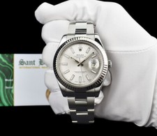 ROLEX - 18kt White Gold & SS DateJust II Silver Index Dial 116334 - SANT BLANC 3