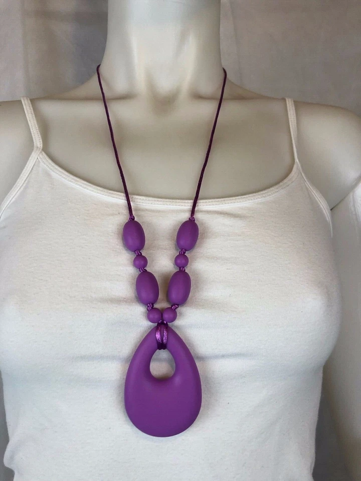 Baby Silicone Teething Necklace for Mom to Wear BPA Free FDA APVD Pick Color #7 - Image 2 of 4