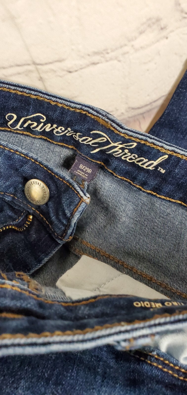 universal thread dark lightly distressed jeans - image 2