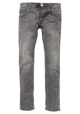 Mustang Jeans Michigan Straight Herren Grau Denim Stretch Hose Gerade Pants L30