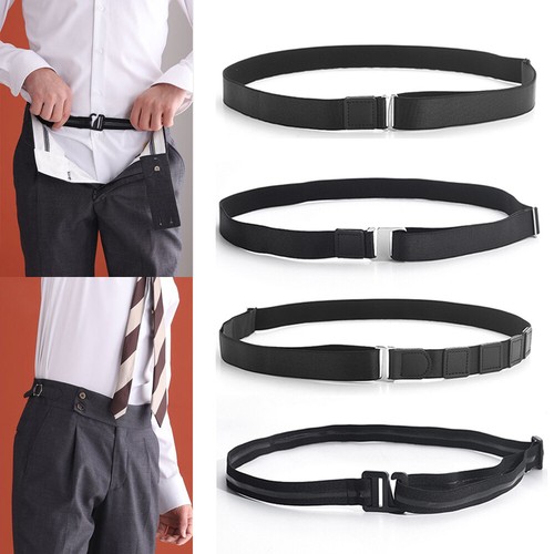 Men's Shirt Stays Belt Shirts Tucker Adjustable Elastic Hidden Belts
