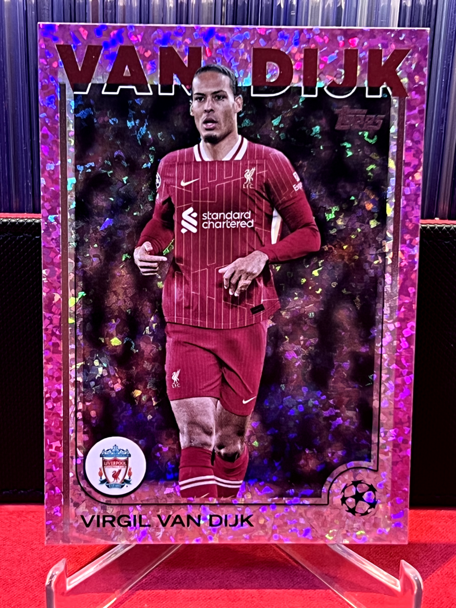 VIRGIL VAN DIJK 2024-25 Topps UEFA PINK SPARKLE Liverpool 
