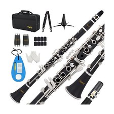 Bb Clarinet For Beginners Students B Flat Clarinet 17 Keys Clarinet with Case...