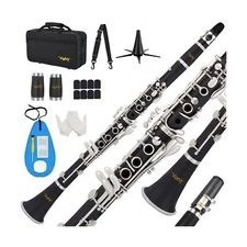Bb Clarinet For Beginners Students B Flat Clarinet 17 Keys Clarinet with Case...