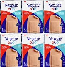 Nexcare Vendajes DUO Rodilla/Codo Talla Única 2"x4" 8ct/caja (6 cajas)