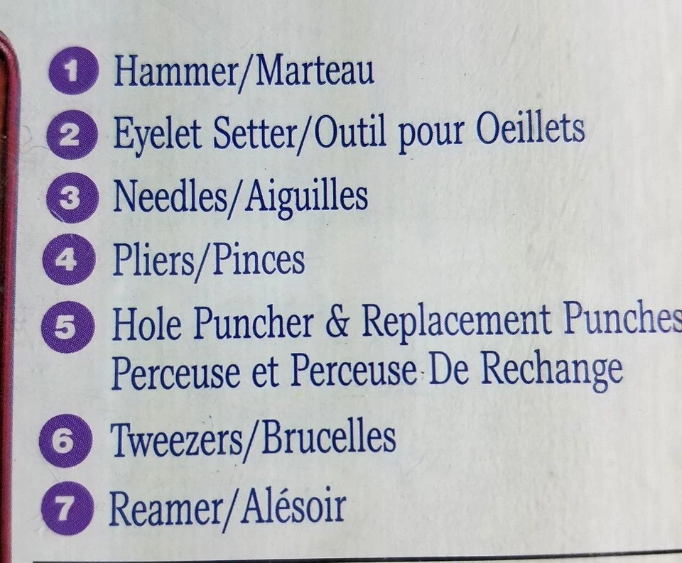 Juego de herramientas de joyería artesanal ROSA 8 piezas Darice incluye caja de almacenamiento con tapa nuevo Foto 3 de 4