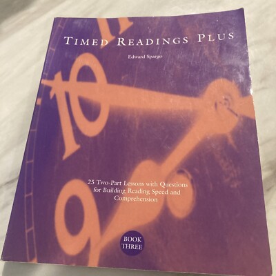 Timed Readings Plus Ser.: Timed Readings Plus Book Three : Level F by Edward...