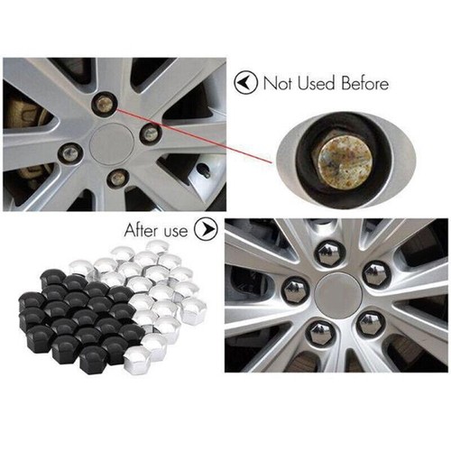 20X Universal Chrome Alloy Wheel Nut Bolt Covers Caps Key for Car 17/19/21mm UK - Picture 12 of 21