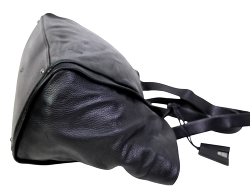LARGE Akris BLACK GENUINE LEATHER TOTE SHOULDER BAG BUSINESS HANDBAG HOBO PURSE - Picture 9 of 17