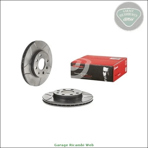 09.8635.75 Kit Coppia dischi freno Brembo Baffati Max Anteriore per OPEL CORSA C - Immagine 3 di 4