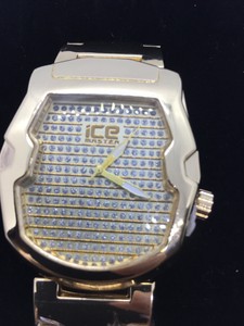ice master mens stainless steel quartz movement water resistant designer watch