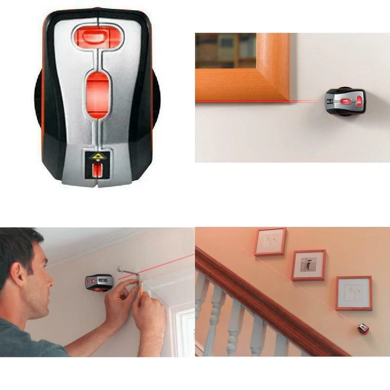 Laser Level Kit Tool For Wall Straight Line Pointer 360 Rotating Picture  Hanging