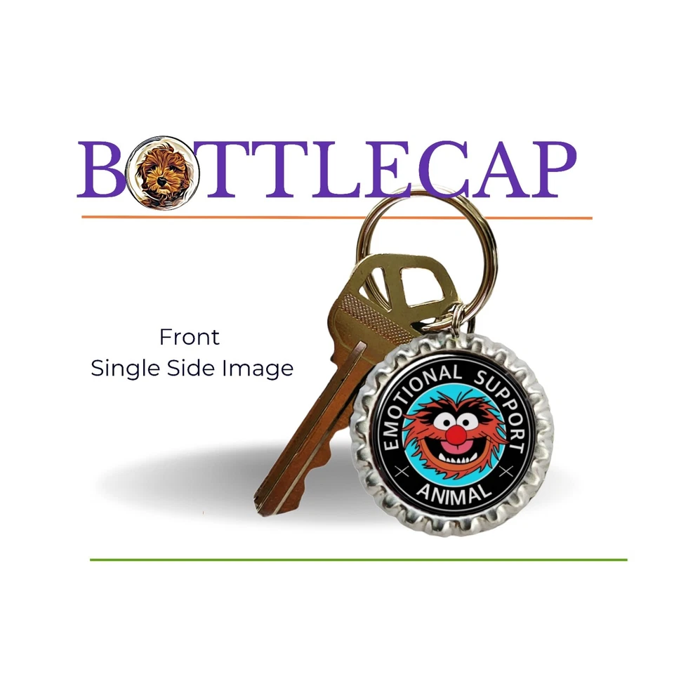  MUPPETS «ЖИВОТНОЕ ЭМОЦИОНАЛЬНАЯ ПОДДЕРЖКА» бутылка крышка кольцо для ключей, брелок - Изображение 2 из 4