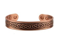 Sisto-X 6 Magnets Chunky Copper Bracelet/Bangle Celtic Knot Design