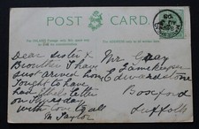 Maidenhead, Berks. 1905 postmark on a Boulter's Lock postcard to Gray, GAMEKEEPE