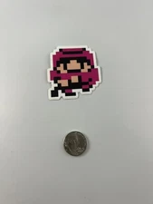 New SWAG GOLF STICKER 8 Bit Hockey Player Skate Skating Retro