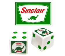 Sinclair Dino Gasoline Gas Oil Dice Pair Set Collectible Board Game Night Rare