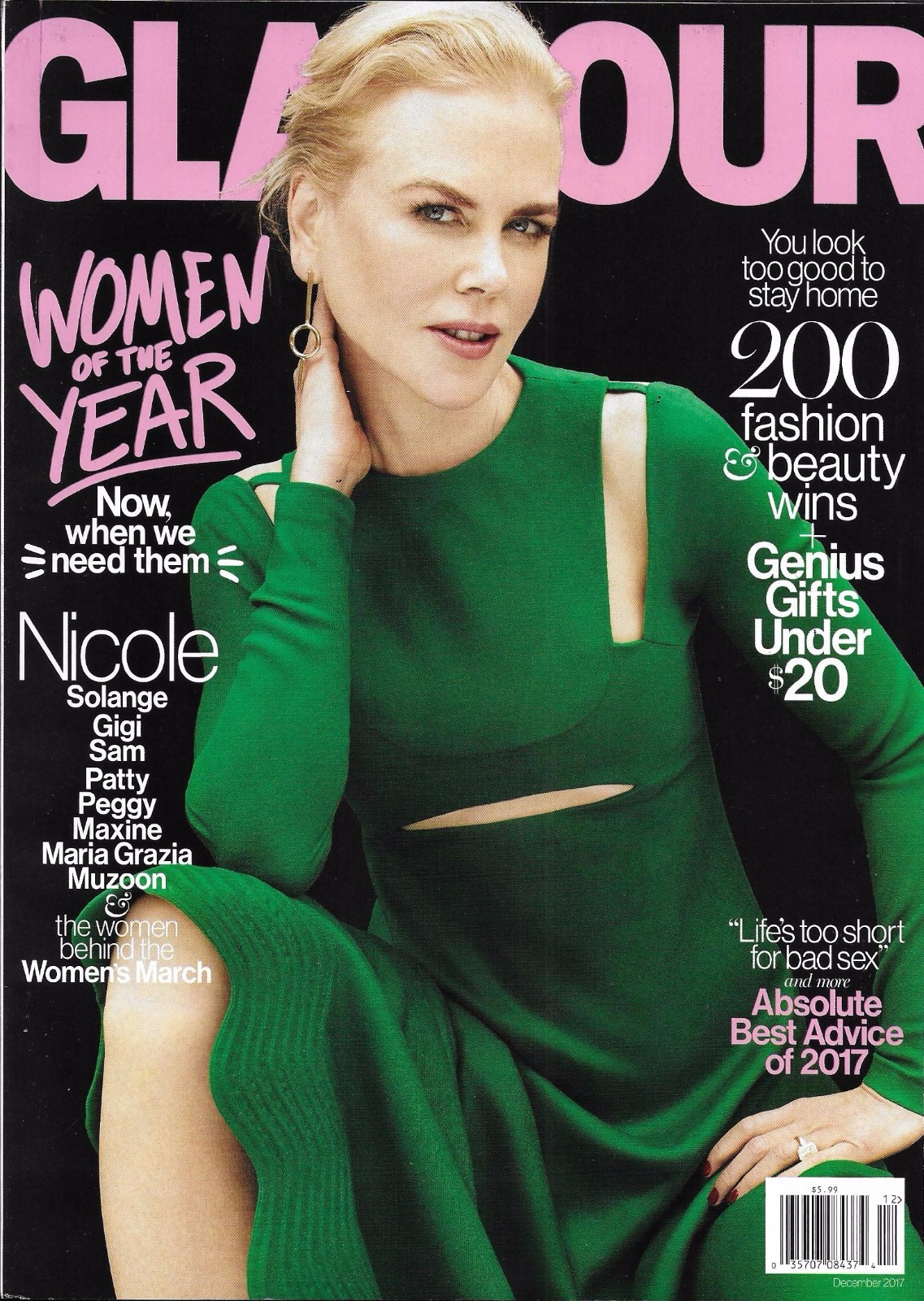 Glamour Magazine Nicole Kidman Women Of The Year Gigi Gadot Fashion And Beauty