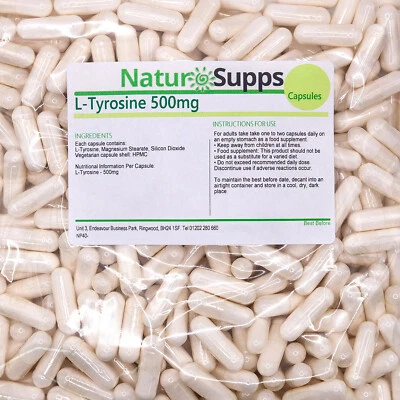 L-Tyrosine 500mg x 180 Capsules - NaturSupps