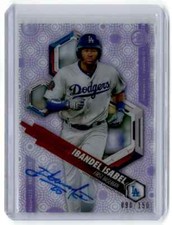 2018 Topps High Tek Purple Ibandel Isabel Auto 090/150 Los Angeles Dodgers