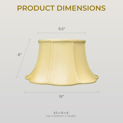 Royal Designs Inc Scallop Bell Basic Lamp Shade 6-Way Various Sizes & Colors - Picture 6 of 33