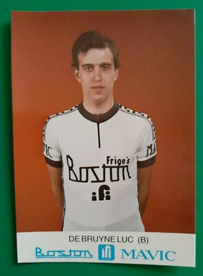 CYCLING cycling card LUC DE BRUYNE team BOSTON IFI MAVIC 1980