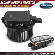 Front Side HVAC Blower Motor with Brushless & Resistor Kit for GMC Acadia 2017