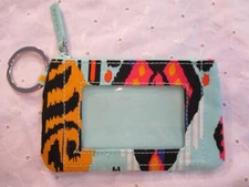 Vera Bradley Zip ID Case / Coin Purse Keychain PUEBLO ~ New WITHOUT Tags ~ 