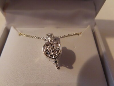 BELK Silverworks Necklace Fine Silver Plate Prayer Box NEW BOX