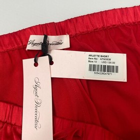 Agent Provocateur Arlette Red Silk Shorts UK10 Medium NWT $135