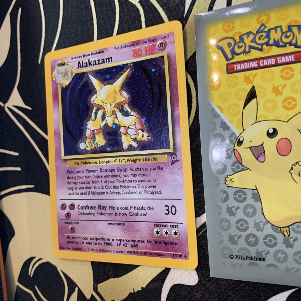 Pokémon Card Alakazam 1/130 Holo Rare - Base Set 2 - 238 💎NM💎 - Image 2 of 4