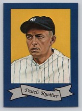 Dutch Ruether 1927 1984 Lewis Yankees Ron Card Artwork Galasso Artist Renata NY