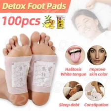 10-100pcs Foot Detox Patches Pads Toxins Deep Cleansing Herbal Organic Slimming