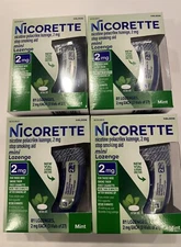 Nicorette Mini Lozenge Mint 2mg 81 Lozenges Lot of 4  Exp 08/2026+ FREE SHIPPING