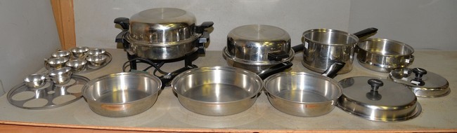 Vintage Lifetime cookware 12 pcs collectible quality chef pots & pans T304L lot