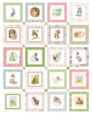 Riley Blake Peter Rabbit & Friends 36"x43" Fabric Panel ~ Cheater Baby Quilt Top