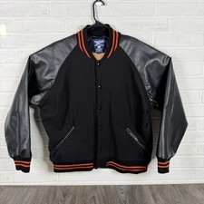 VTG Reebok Team Jackets Men XL Black Orange W...