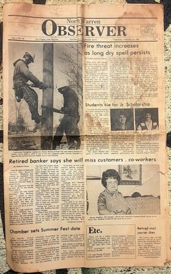 NORTH WARREN OBSERVER NEWSPAPER JANUARY 16, 1986 NEWSPAPER