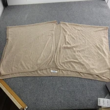 Cashmere Poncho Wrap Womens One Size Camel Tan Knit Open Front Shawl Cape