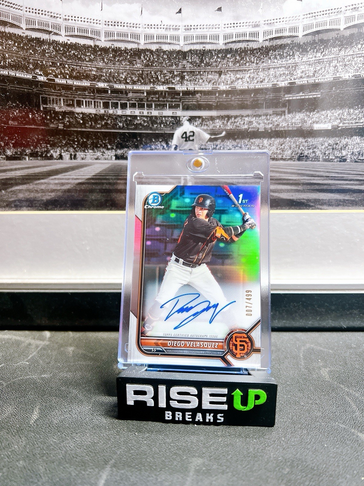 #'d /499 * Auto * 2022 Bowman Chrome Diego Velasquez 1st Refractor CPA-DV