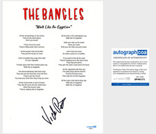 Vicki Peterson 'The Bangles' Signed Lyric Sheet 'Walk Like An Egyptian' ACOA