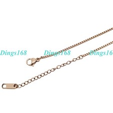 Unisex 18K Rose Gold Filled 1.5mm wide 16-18" Italian Chain Boxed Necklace Q048R