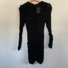 NBD Revolve Mesh Short Dress LBD Black Whimsigoth Sheer Designer Sexy NWT Small