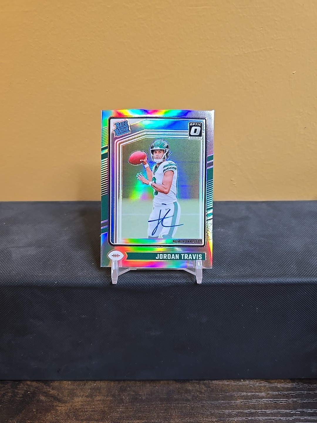 2024 Panini Donruss JORDAN TRAVIS Rated Rookie Optic Holo Auto 110/150 On Card